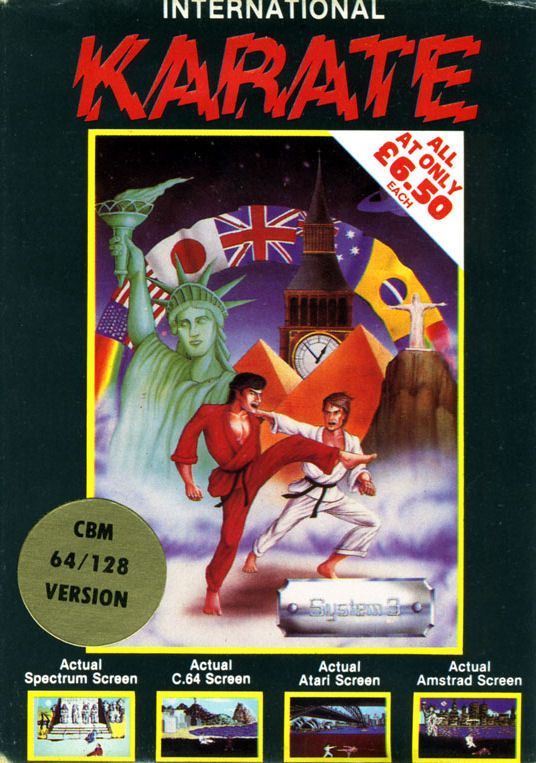 Karate Champ box art for Commodore 64